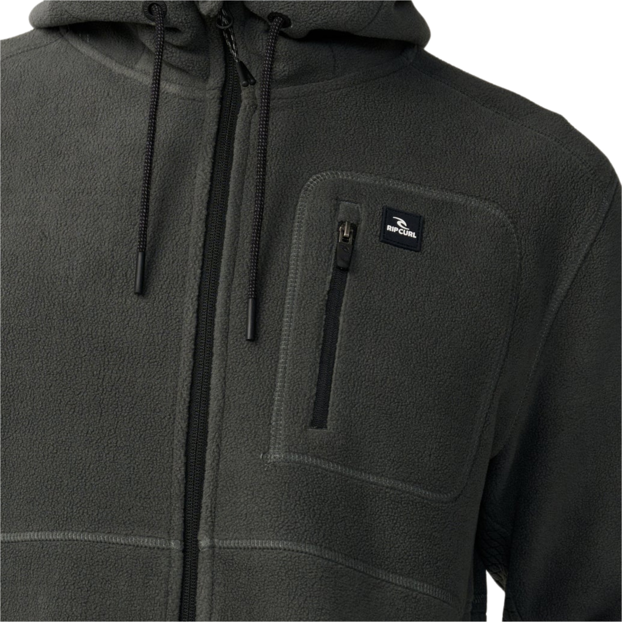 2026 Rip Curl Hombres Partido Polar Zip Thru Fleece 08VMFL - Charcoal Grey